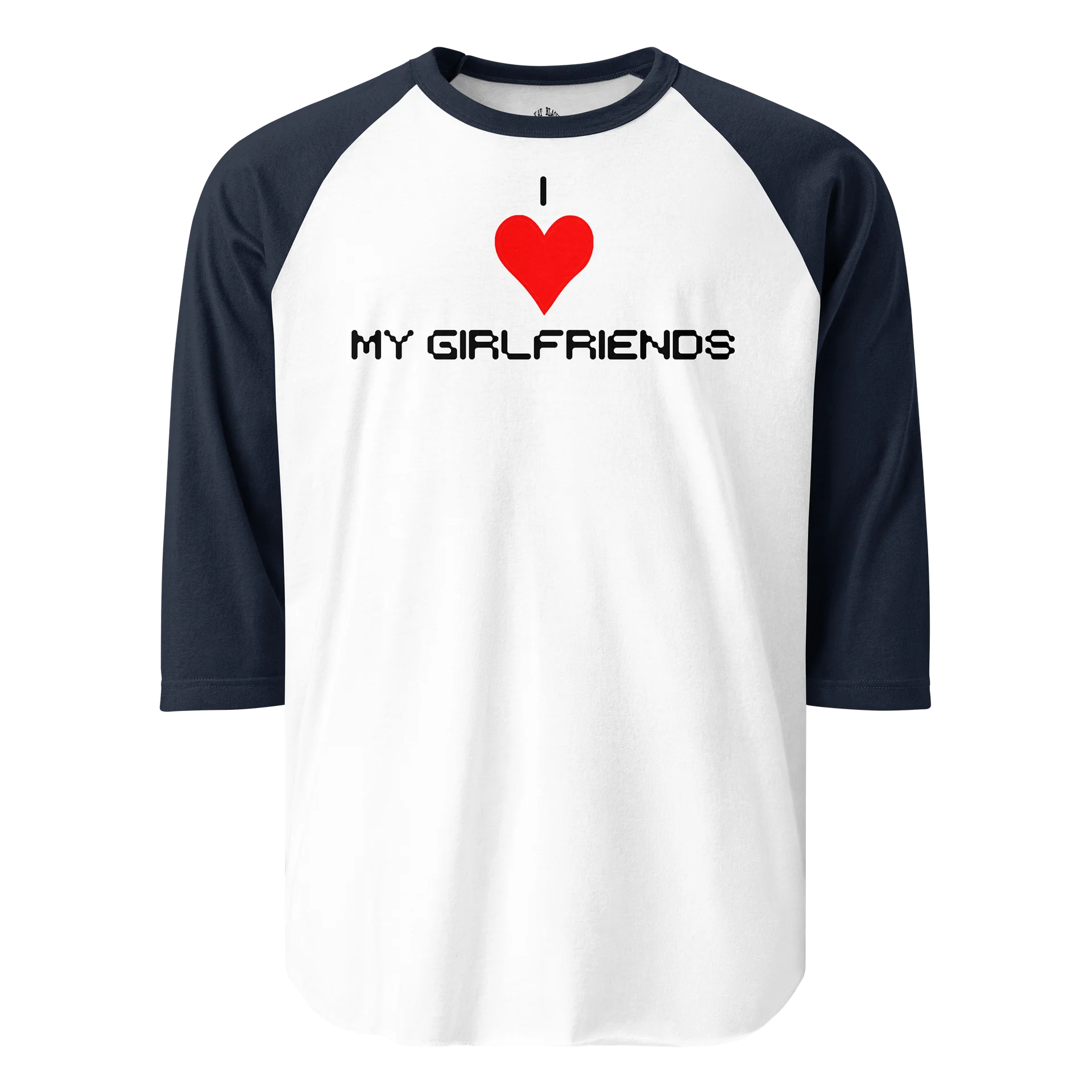 I Love My Girlfriends Long Sleeve Raglan Shirt (Light) product image (16)