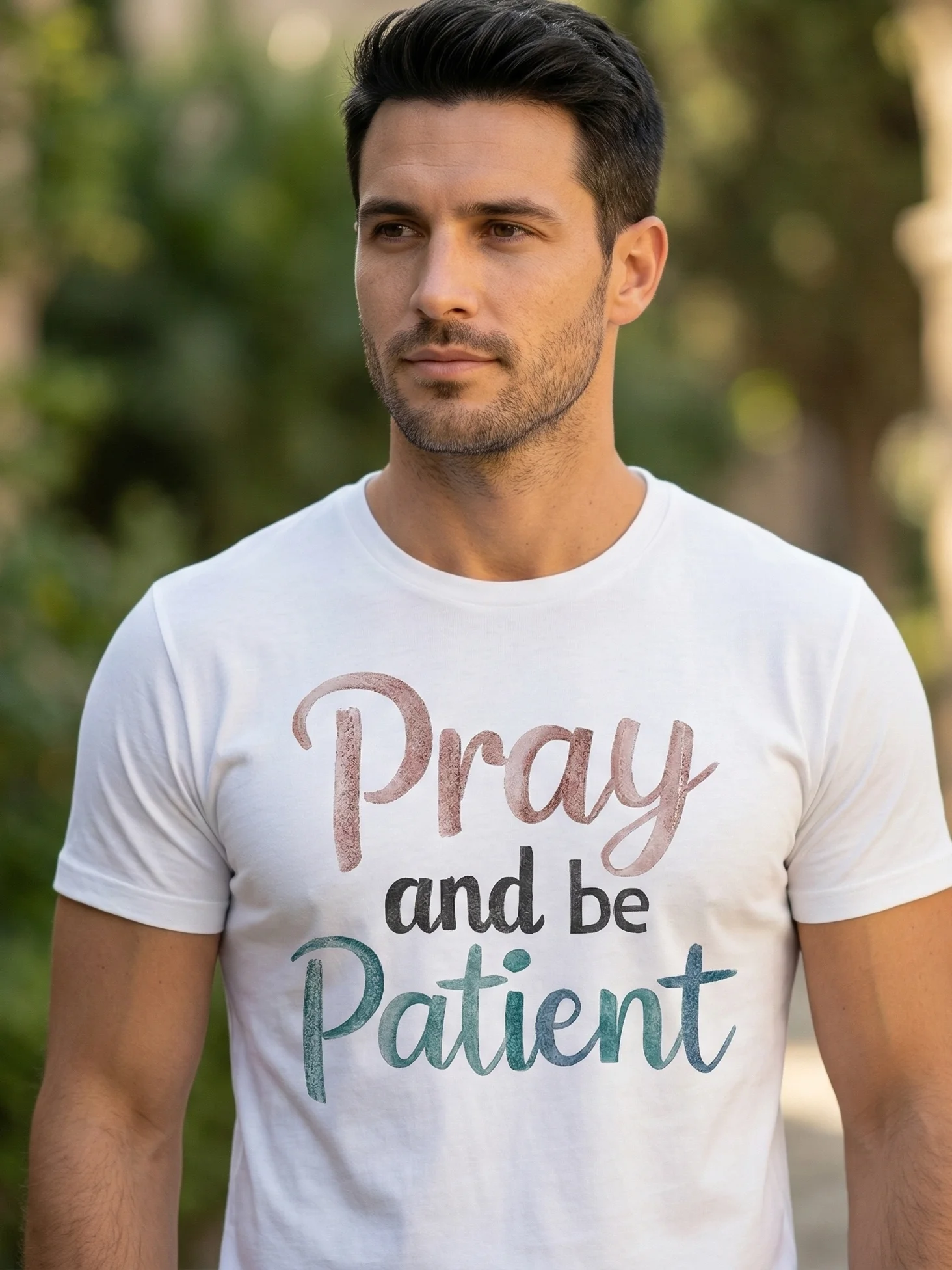 Pray and Be Patient T-Shirt | Islamic Sabr Faith Apparel product image (1)