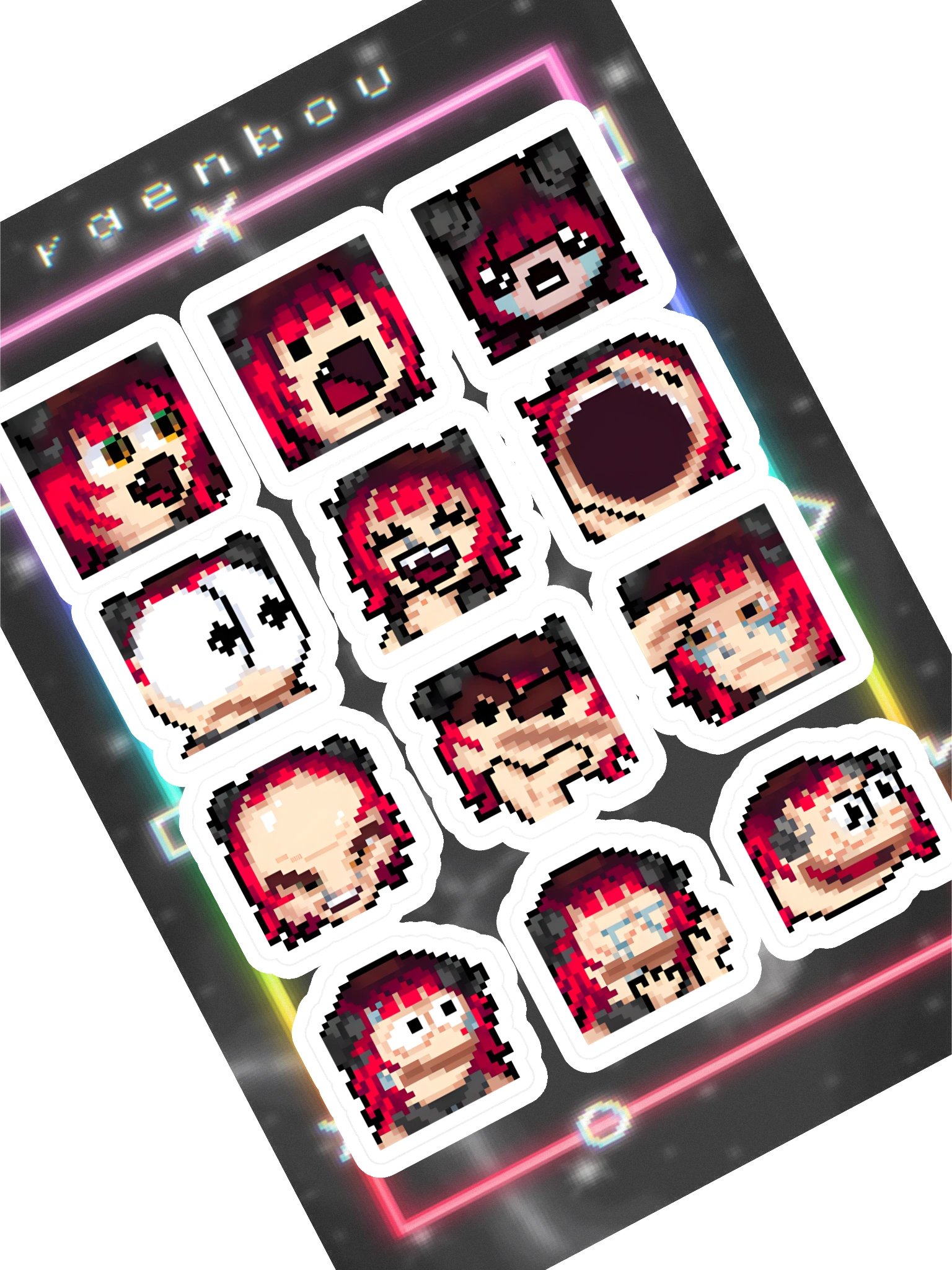 Classic RAENBOU Emote Kiss Cut Sticker Sheet product image (1)