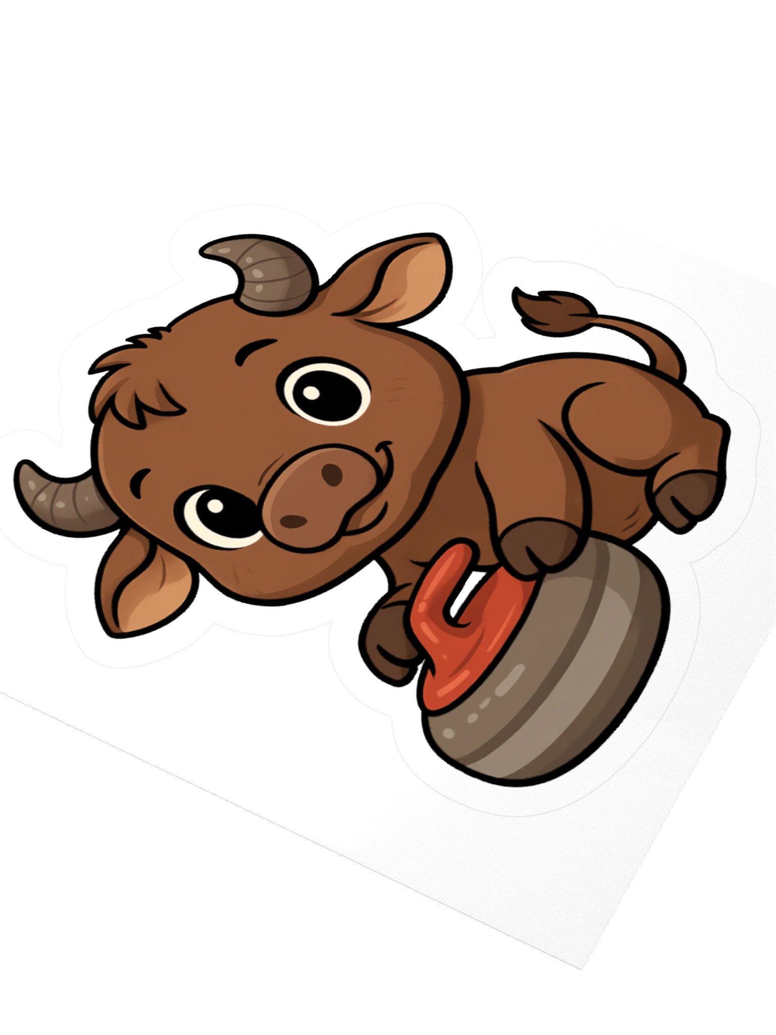 "Curl-Curl the Carabao" Sticker product image (2)