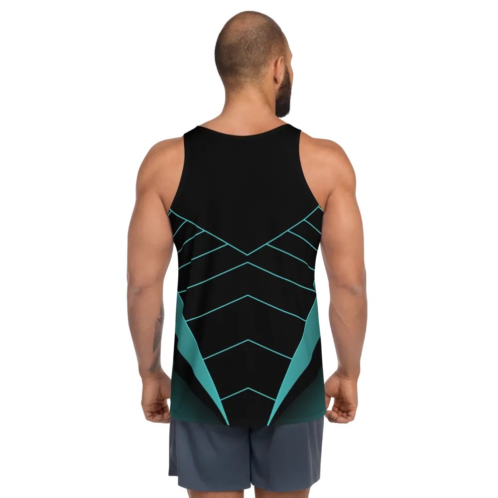 Black and Light Green Grace of God Men's Tank-top product image (3)