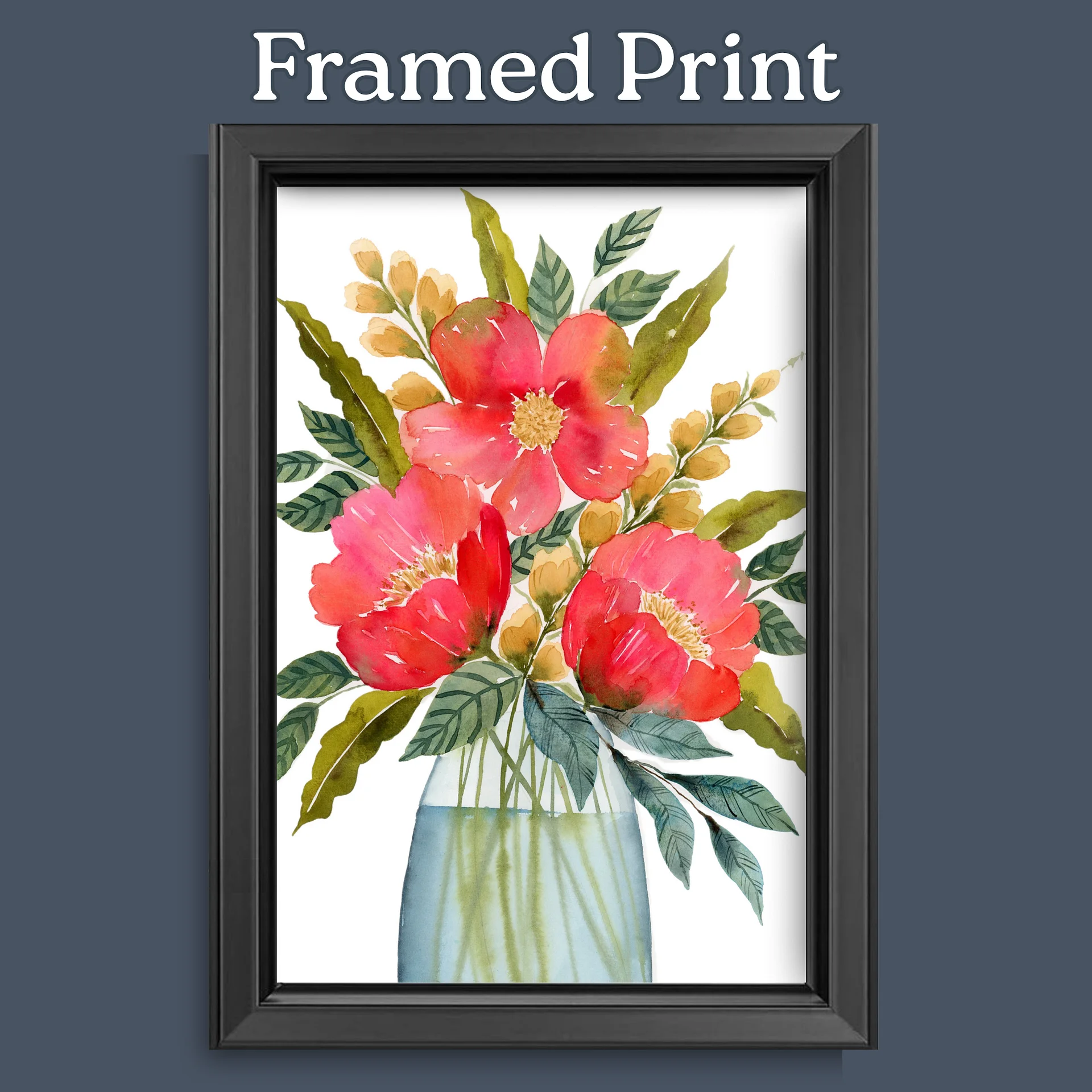 Floral Watercolor Print - Red Romance product image (11)
