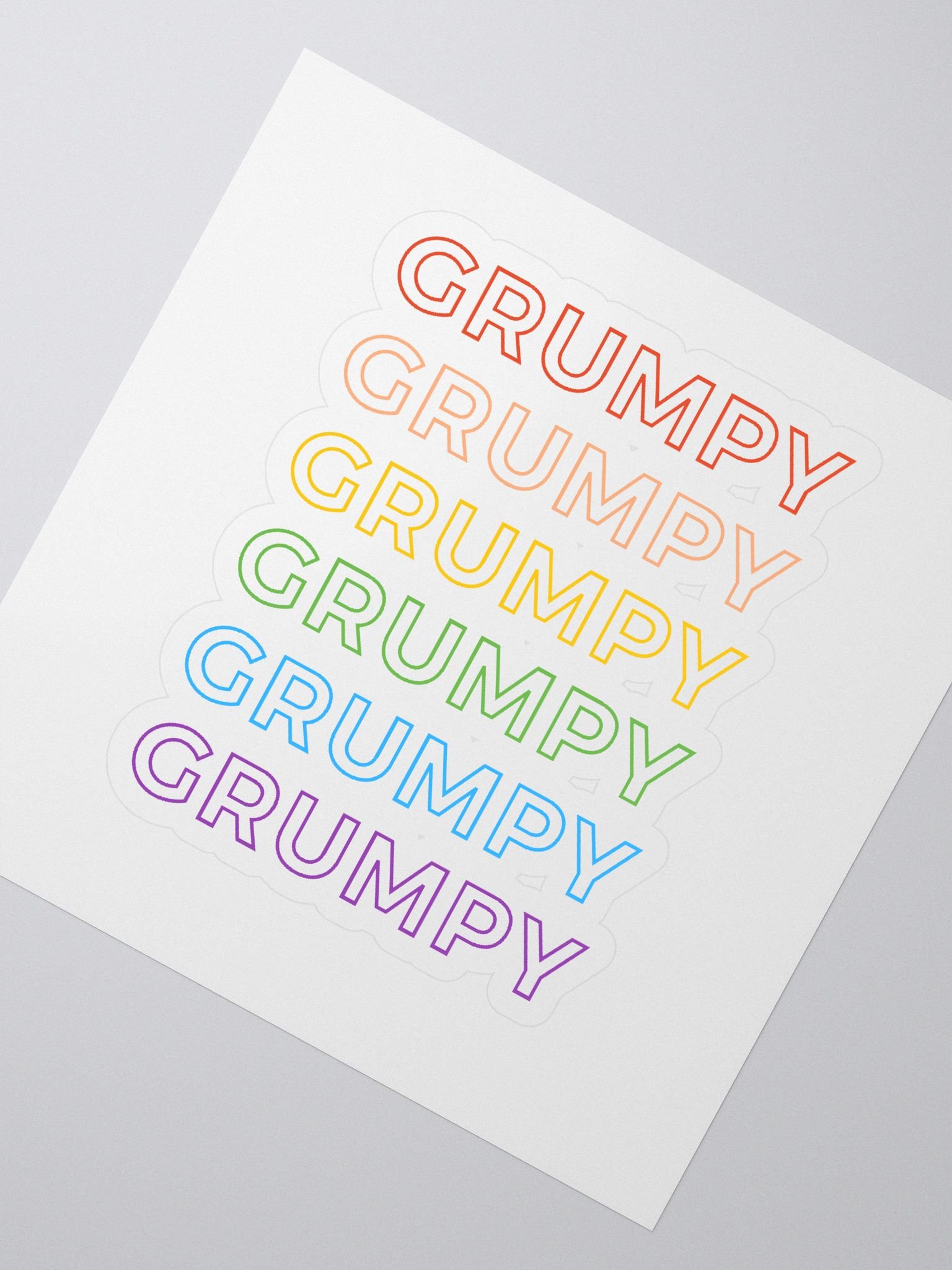 Grumpy Rainbow sticker product image (2)