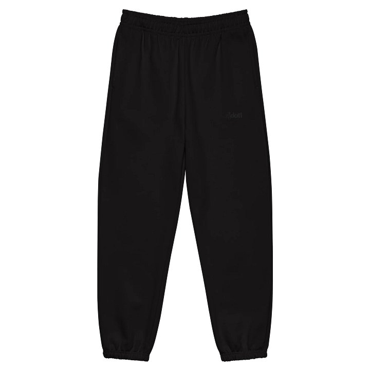DJDAT1 Black Embroidered Sweatpant (black logo) product image (1)