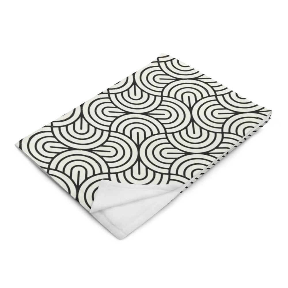 Monochrome Maze Throw Blanket product image (1)