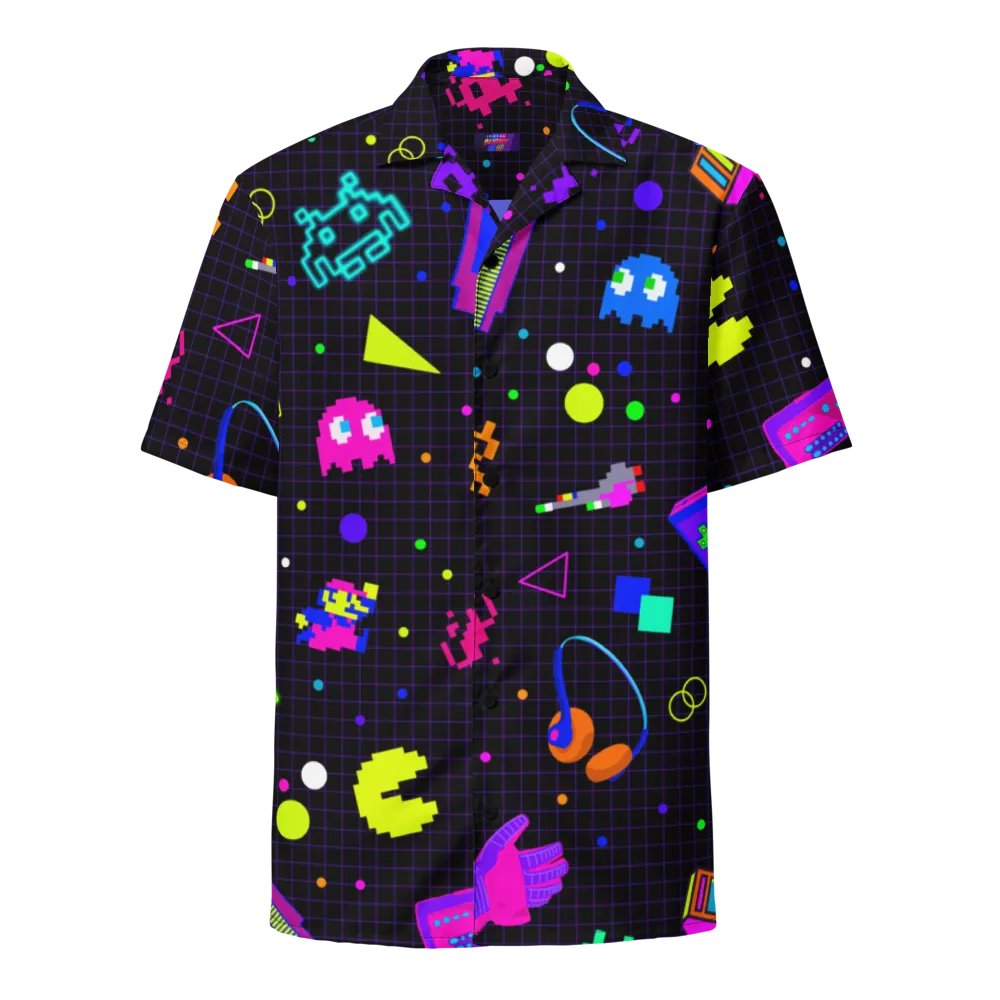 8-Bit Memories Short Sleeve Hawaiian Button up product image (1)