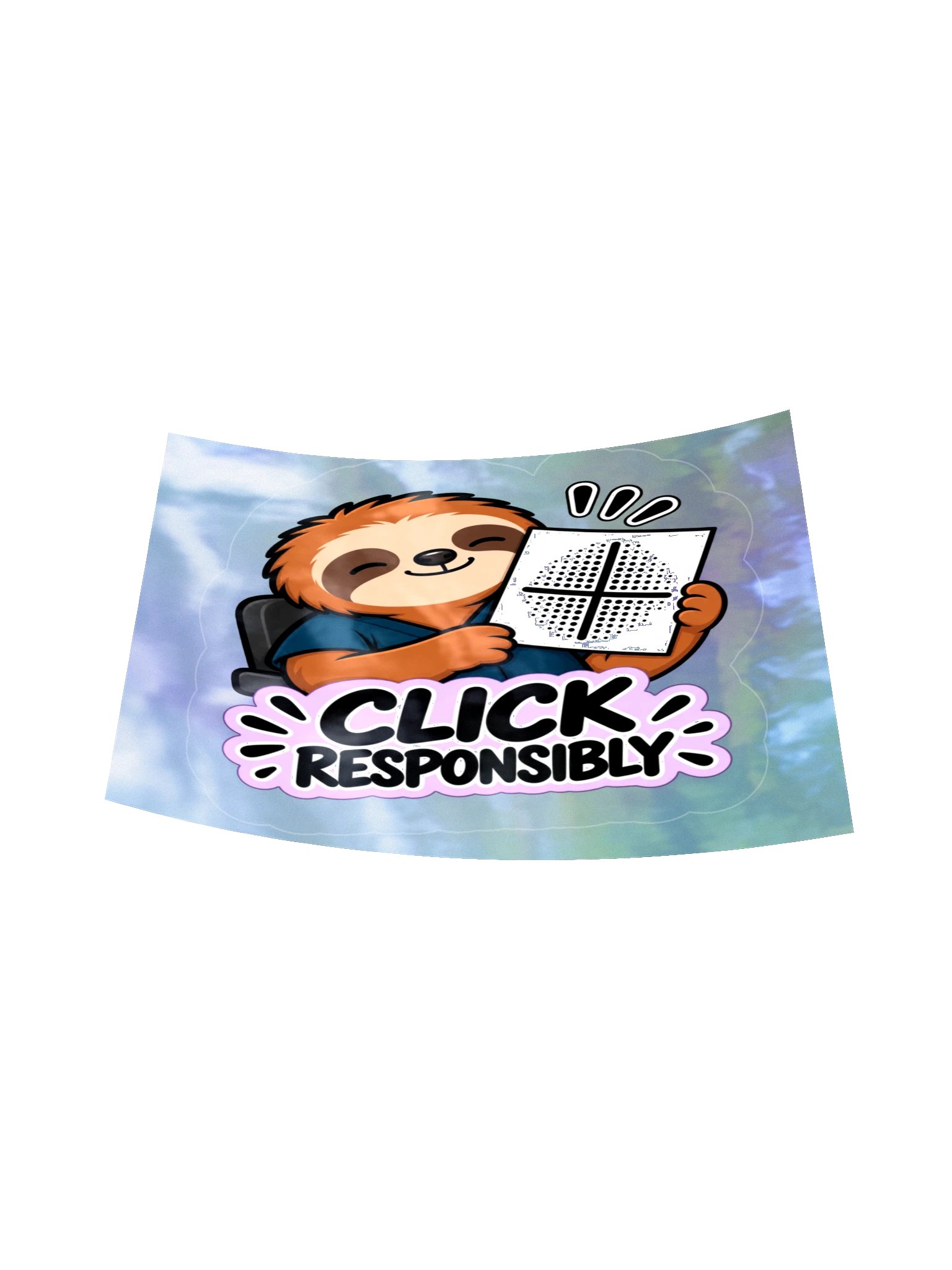 Sleepy Optometrist Click Responsibly Holographic Sticker Sheet product image (6)