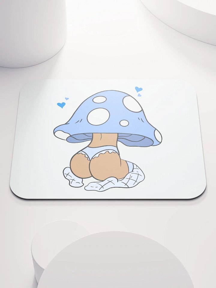 Mushroom Baddie Desk Mat - Light Blue product image (1)