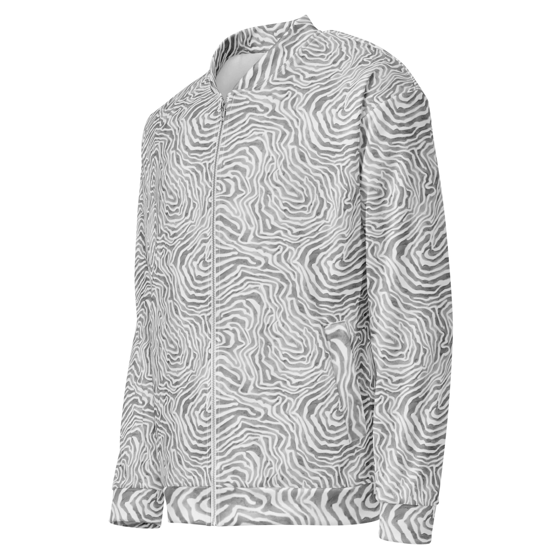 Light Grey Snake Bomber Jacket product image (3)