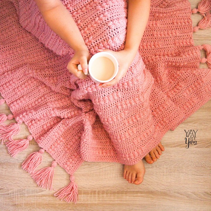 Peaceful Moments Afghan - PDF Crochet Blanket Pattern & Video Tutorial product image (1)