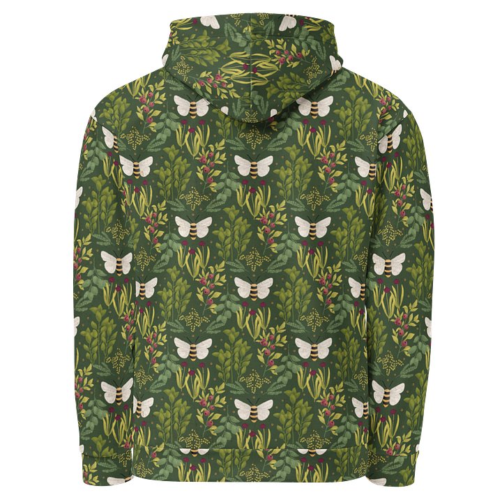 Bees and Foliage Unisex Cotton Hoodie product image (2)
