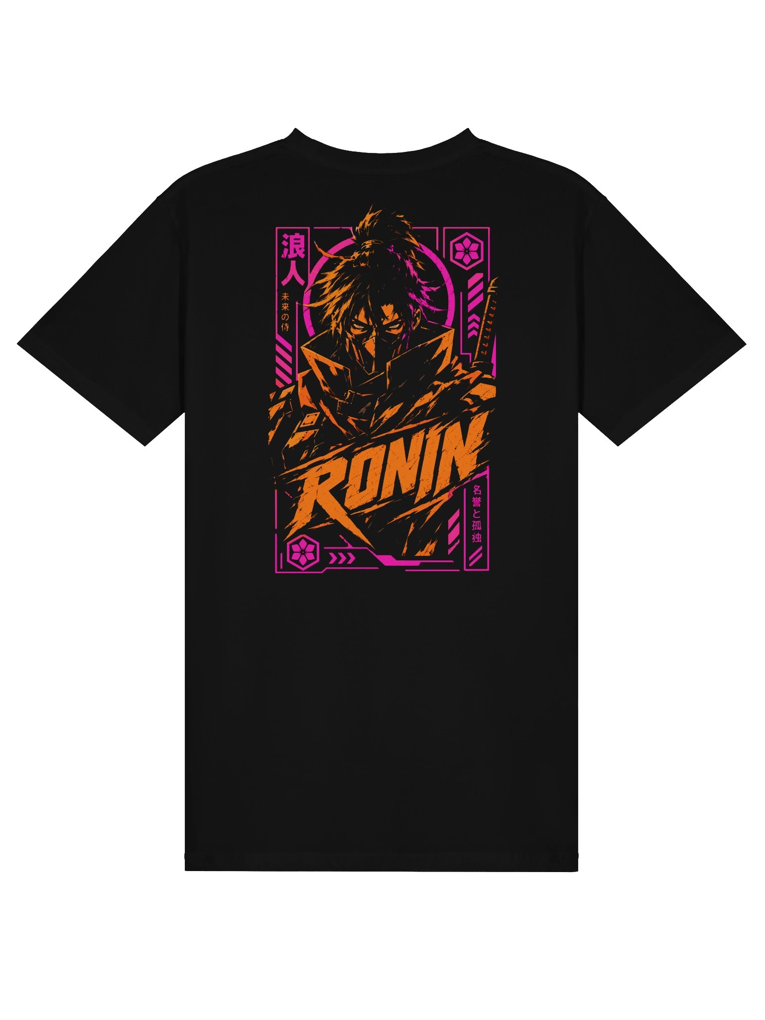Cyberpunk Ronin Samurai T-Shirt | Japanese Techwear Anime Back Print Tee product image (1)