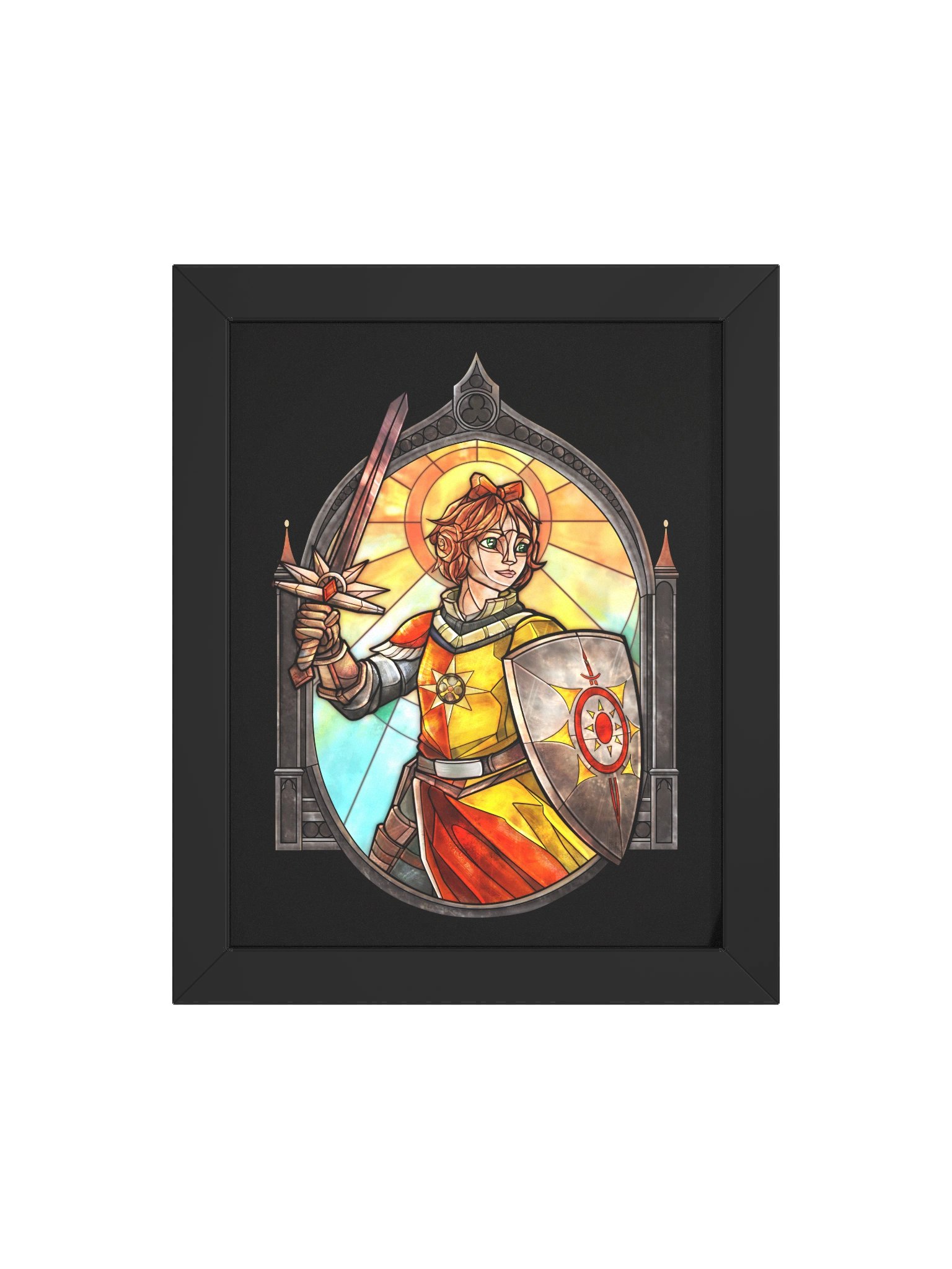 Squire Lou of the Solar Knights (Torched RP) Framed Art Print product image (4)