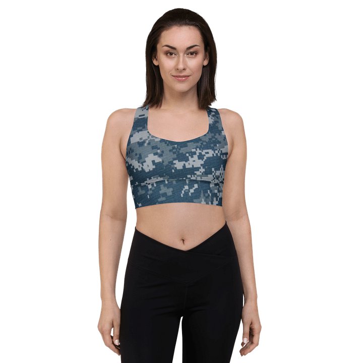 U.S. Navy Camouflage Longline Sports Bra product image (1)