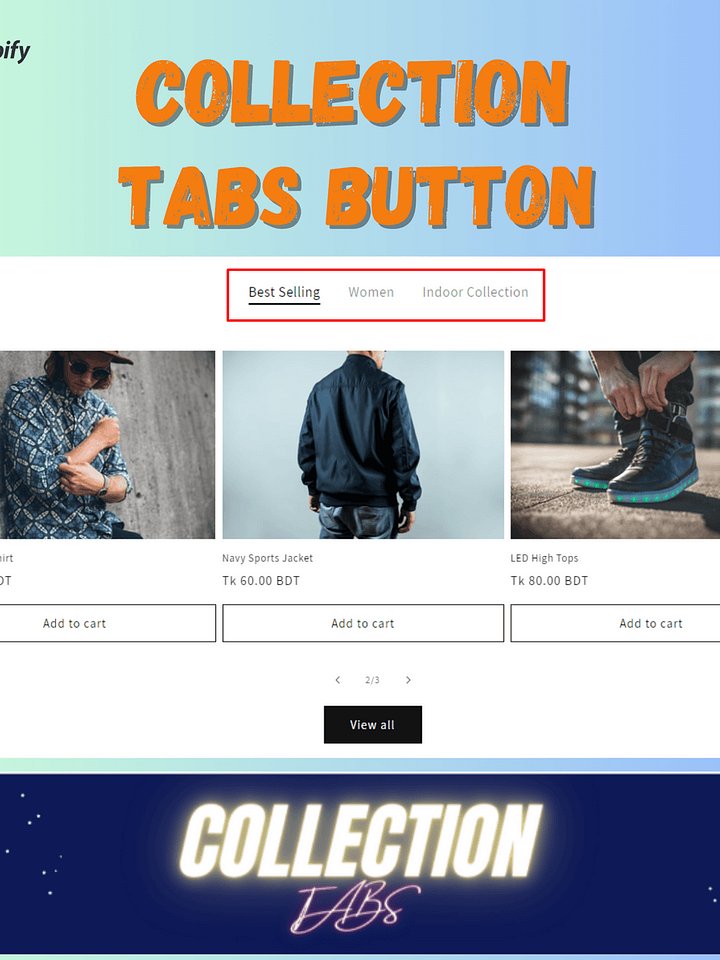 Tabs Collection in Shopify | Tabs button for collections product image (1)