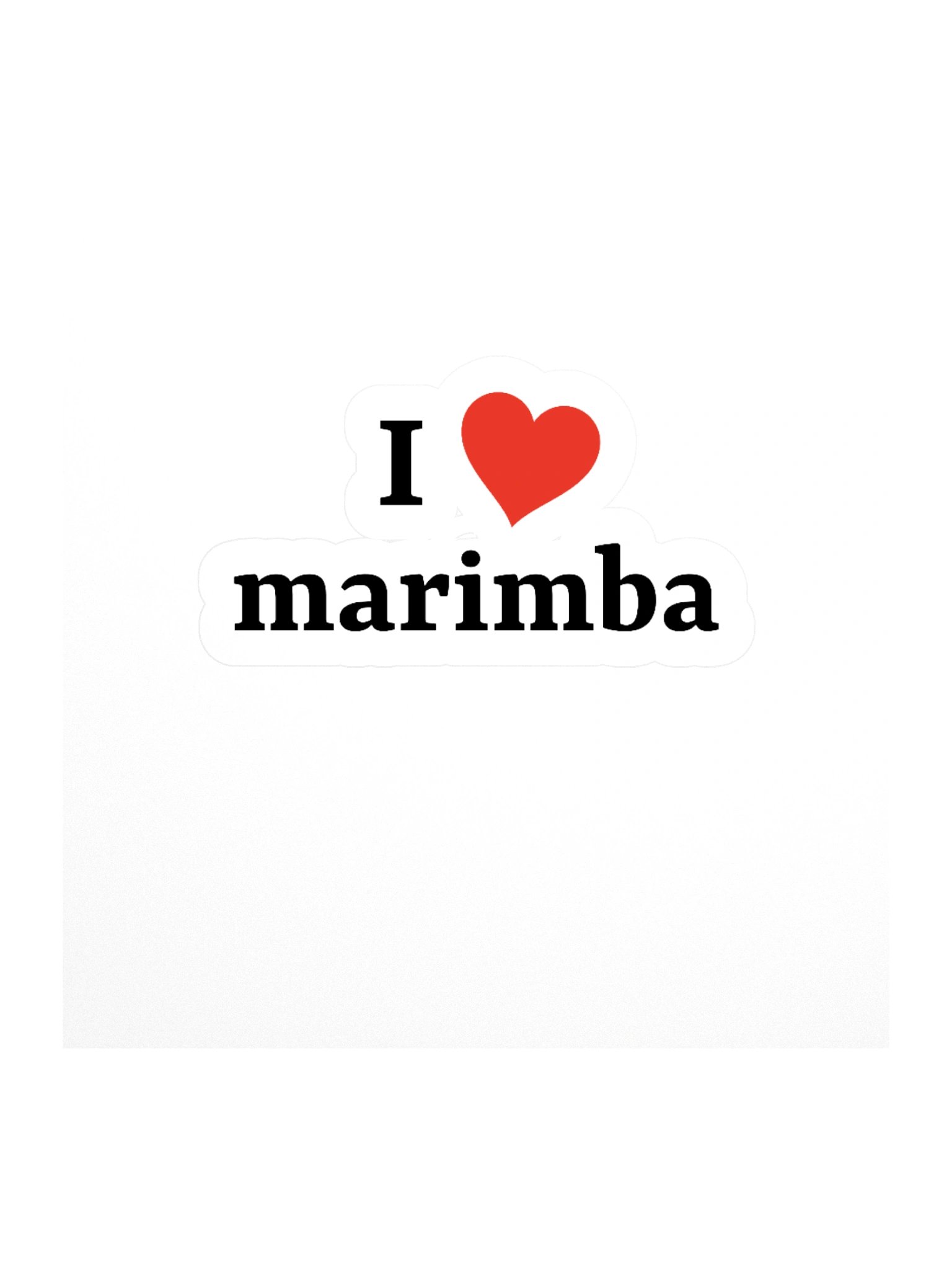 I <3 marimba | sticker product image (1)