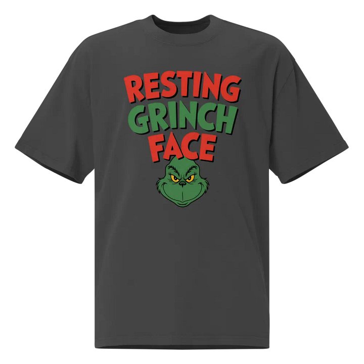 Resting Grinch Face Oversized Tee product image (1)