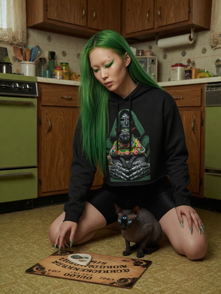 OUIJA DOOM - CROPPED HOODIE (PREMIUM) product image (5)