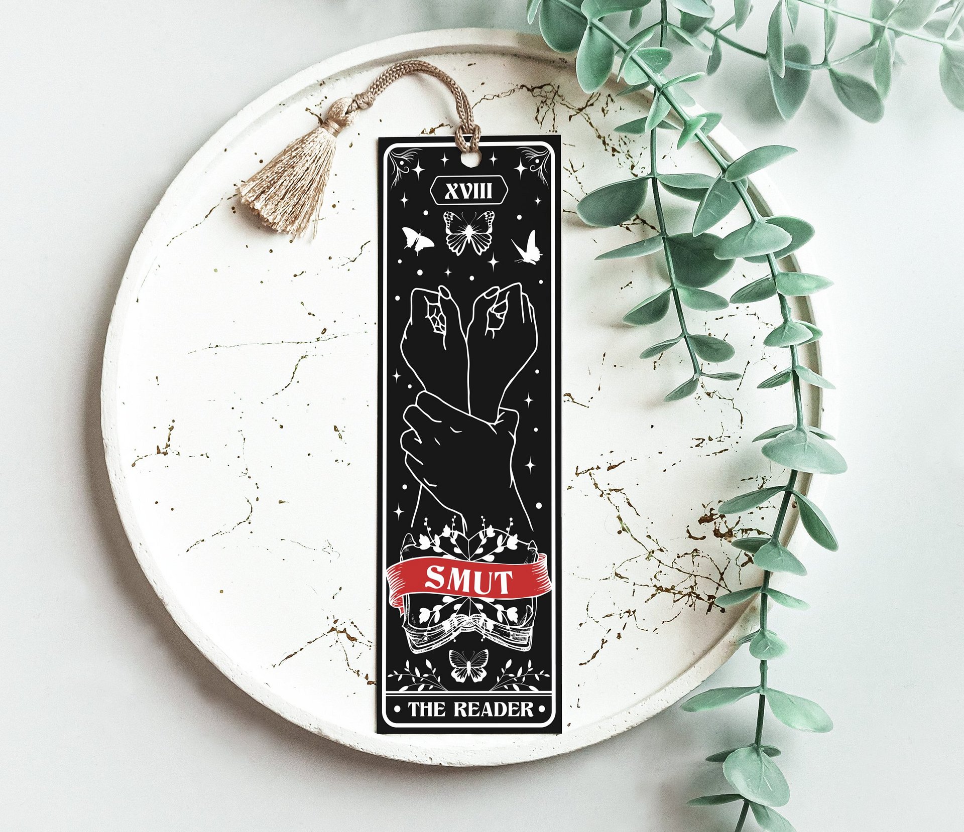 Printable Bookmarks PNG Bundle, Bookish Bookmark Spicy Dark Romance Black Red, Smut Bookmark Sayings, DIY Gift for Reader, Digital Download product image (7)