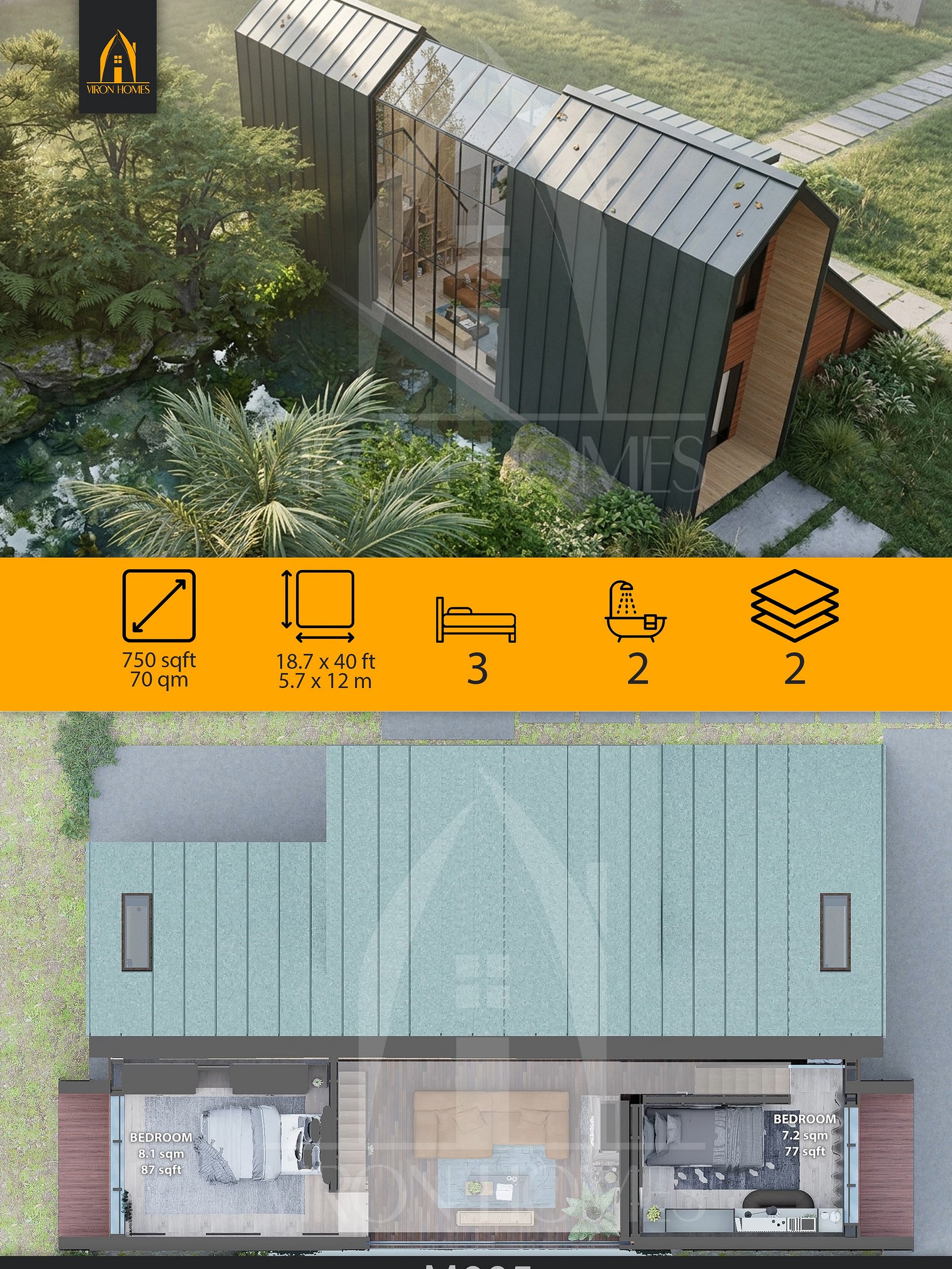 Modern House 005 [M005] - Drawings\Blueprints CAD + PDF - Metric + Imperial product image (5)