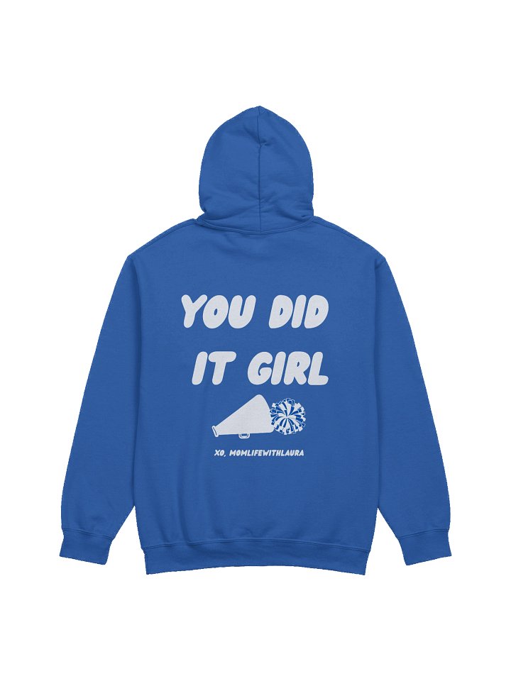You Did it Girl Cheer Hoodie - Royal Blue/White product image (2)