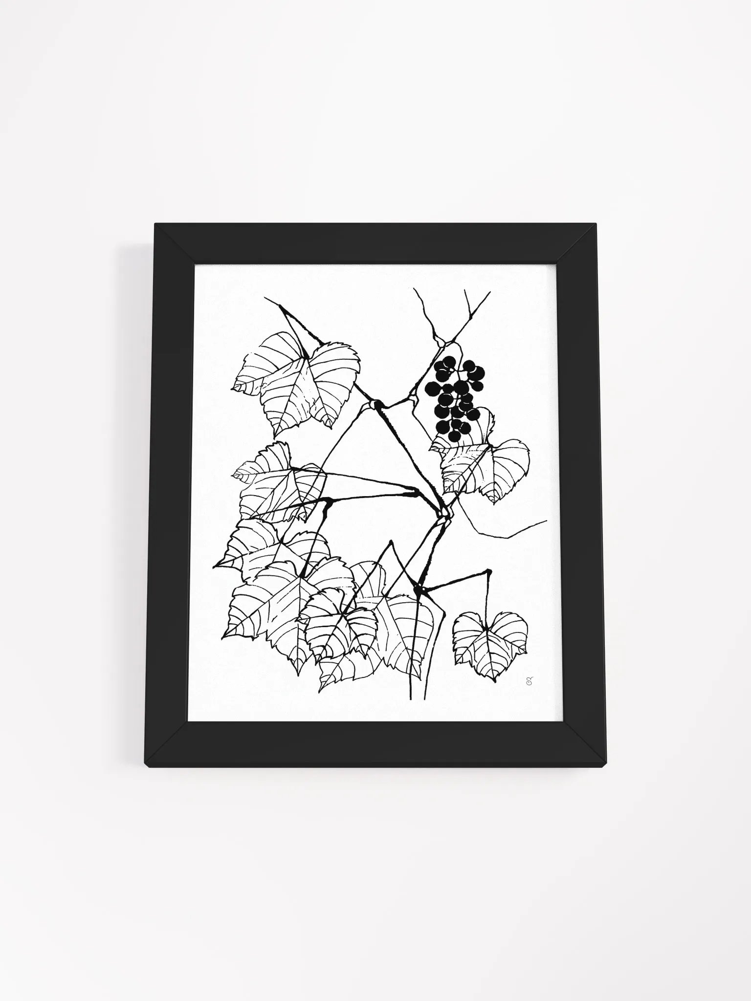 Botanical Bliss Framed Poster - Fine Grape Leaves product image (3)