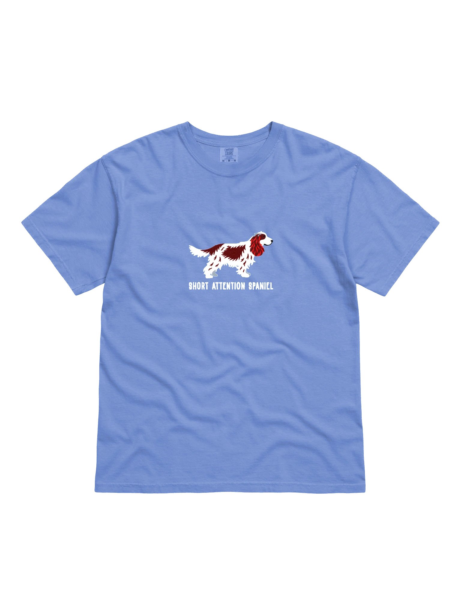 Short Attention Spaniel T-Shirt(Embroidered) of an English Cocker Spaniel(Liver & White) product image (4)