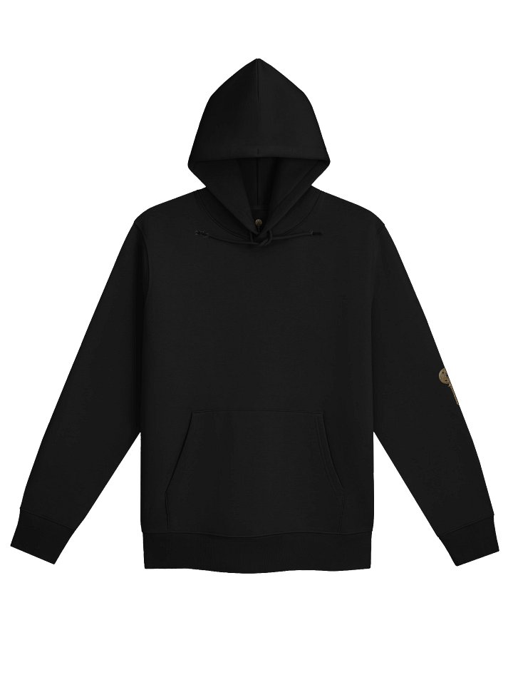 The Gatekeeper’s Key – Black Reverse Arm Edition (Back + Left Sleeve Print) | Organic Hoodie product image (1)