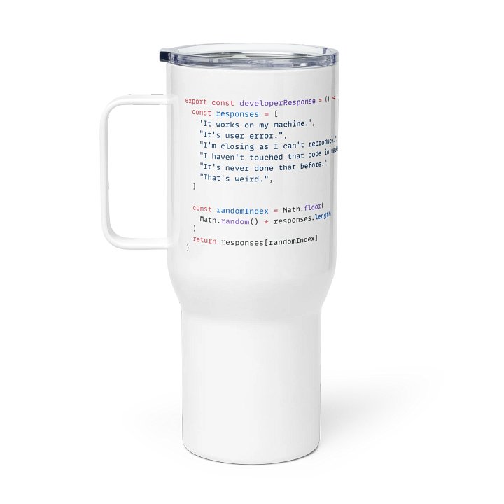 Developer Excuse Javascript - Travel Mug product image (1)