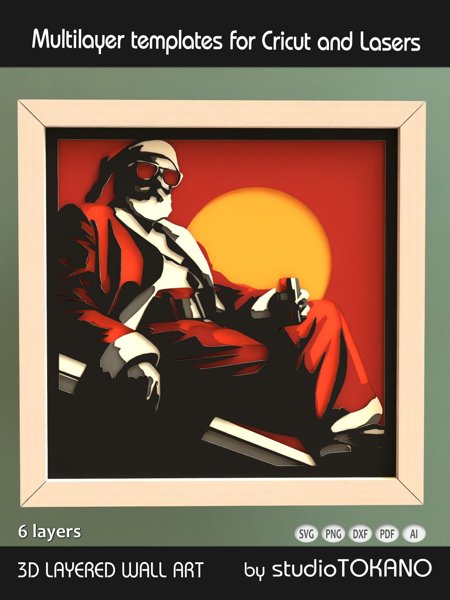 Santa Multi layered Shadowbox product image (1)