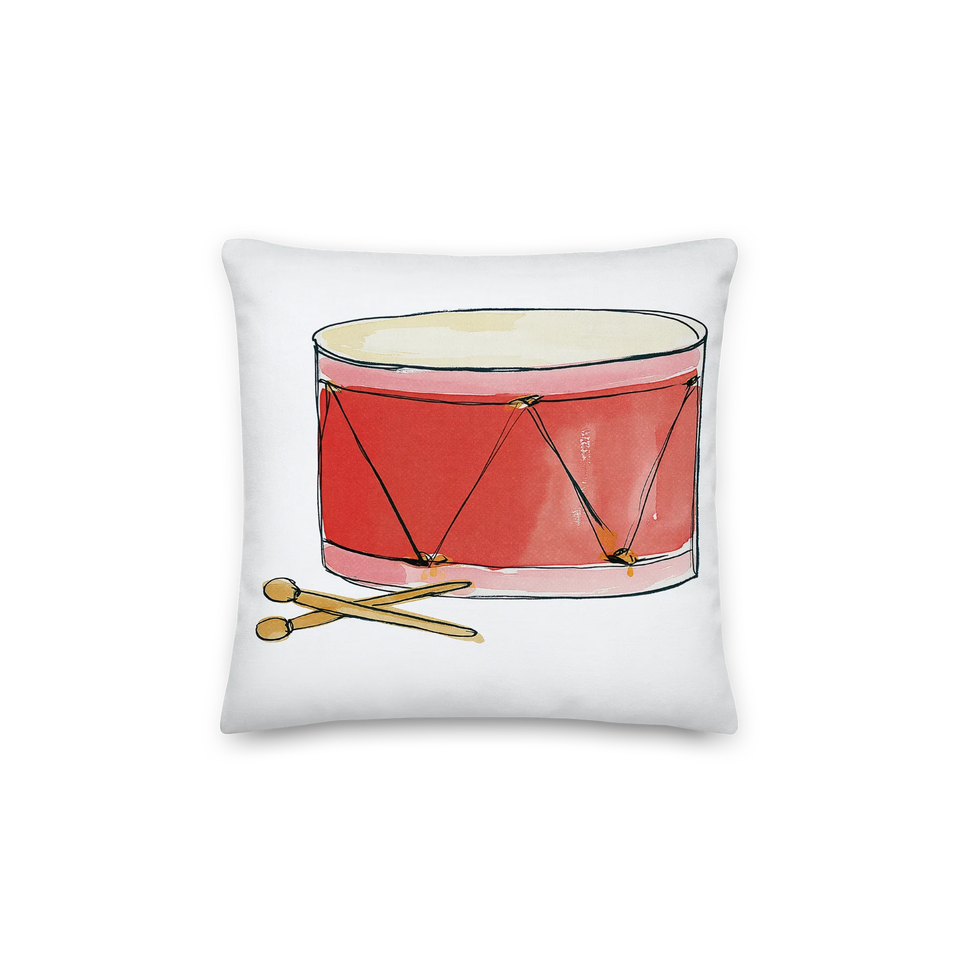 The Berry and the Winter Drum — Two-Sided Winter Pillow product image (2)