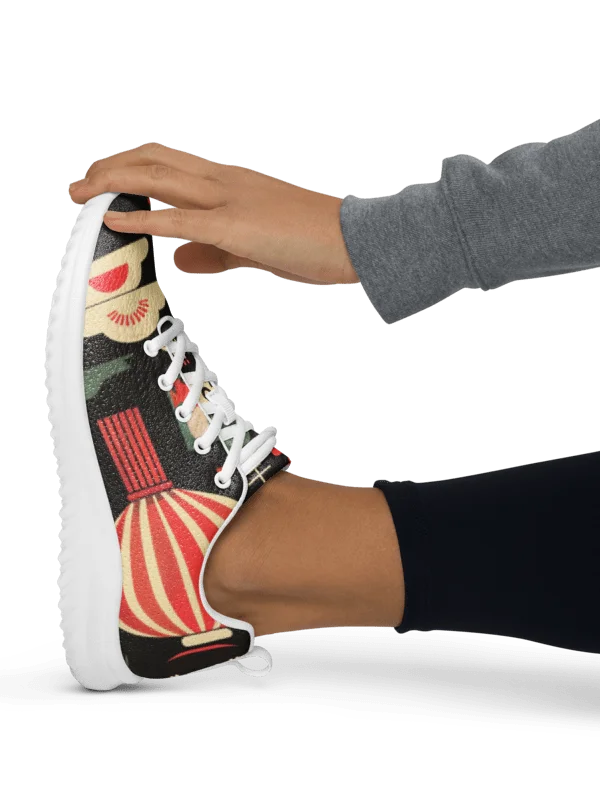 Japanese Lantern Women's Athletic Shoes | Traditional Matsuri Art Sneaker product image (4)