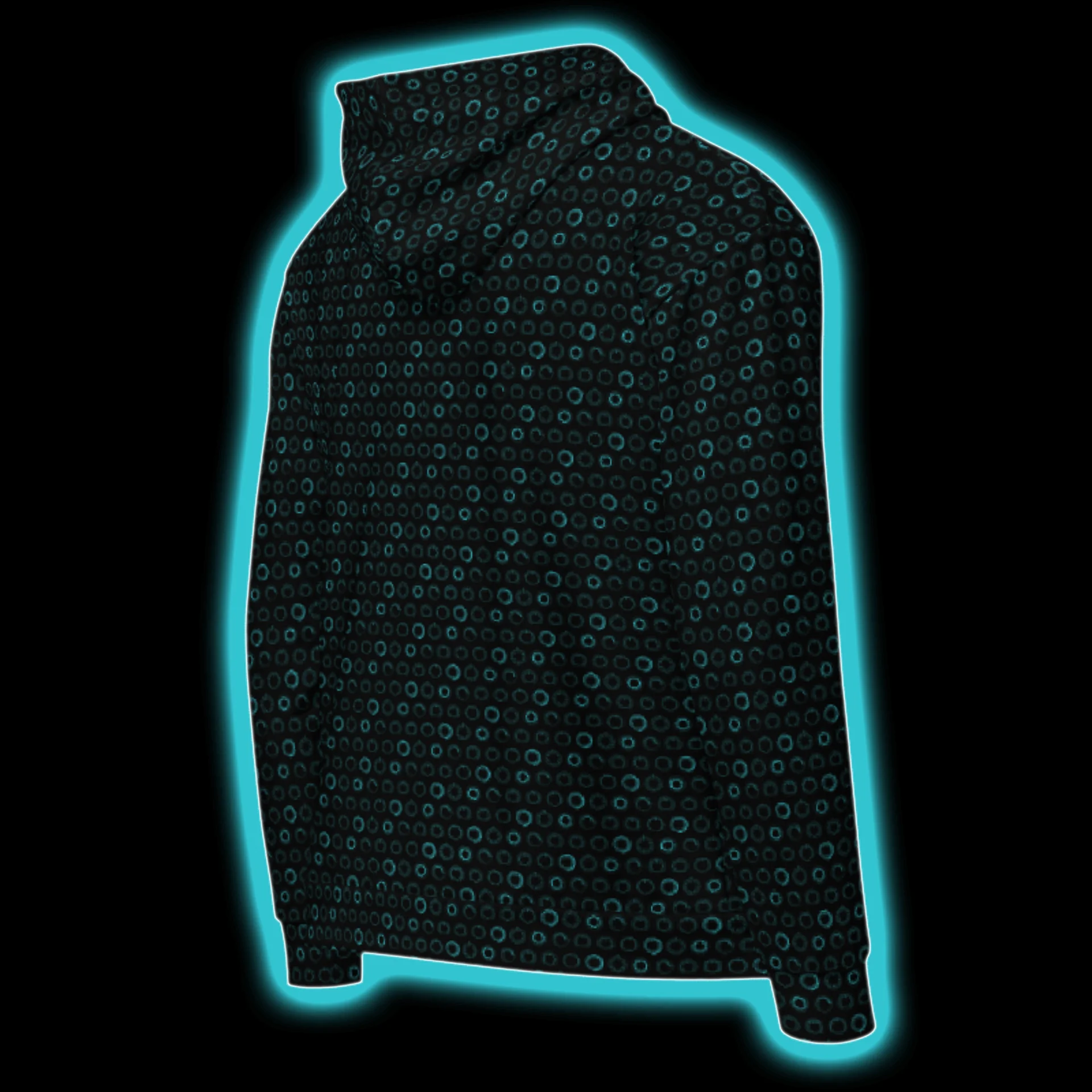Synthesis Controls Zip Hoodie - (7 Modular Synth Dials) CYAN product image (4)
