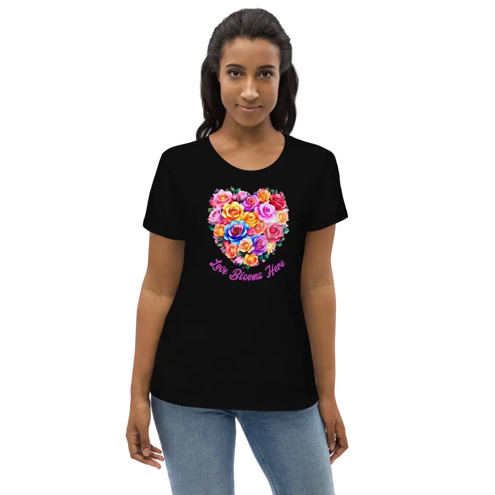 Blossoming Romance: Love Blooms Here Women's Fitted Tee product image (7)