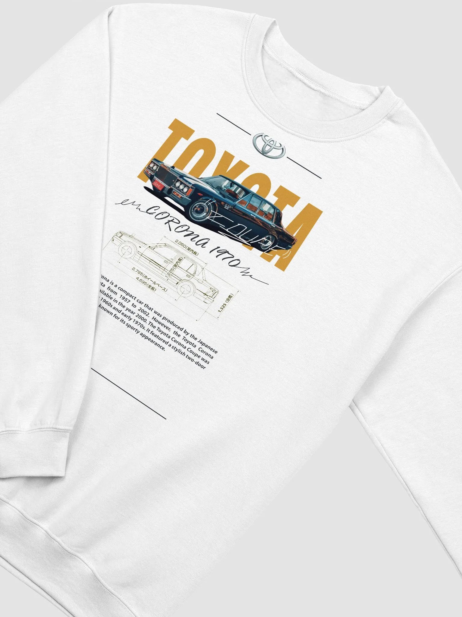 Toyota Classic White Crewneck Sweatshirt – Premium Cotton Blend product image (2)