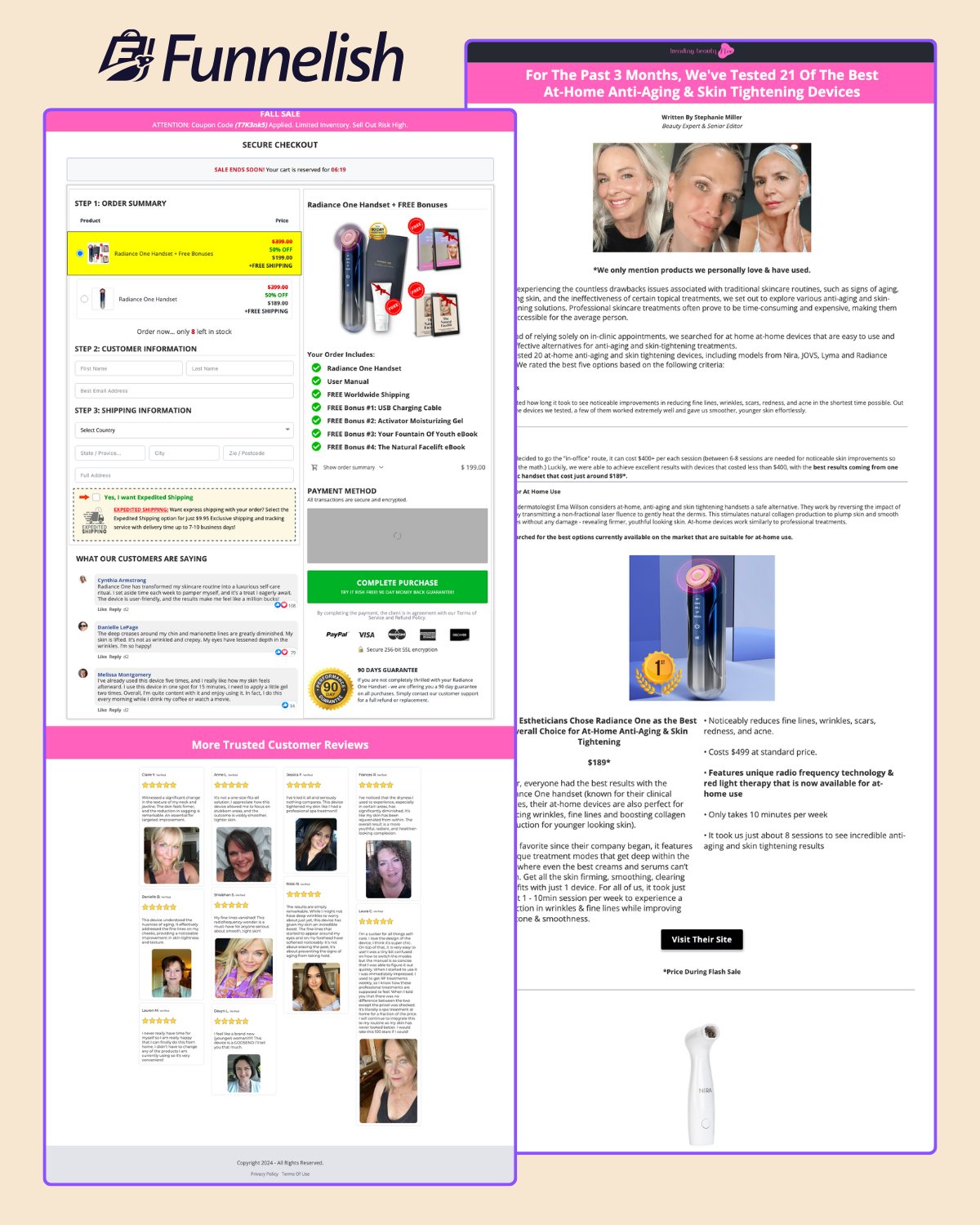 Trending Beauty Funnel | Funnelish Template product image (1)
