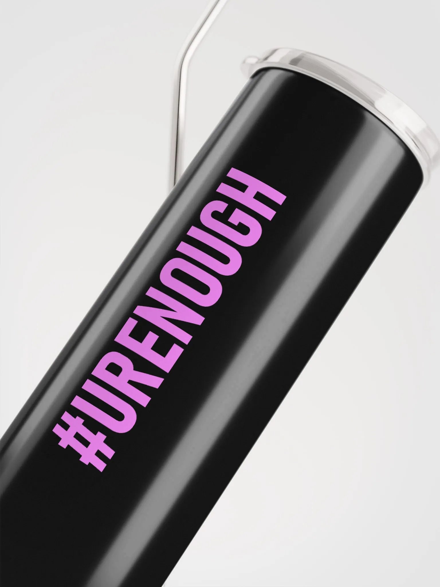 20 oz #URENOUGH - High Grade Travel Tumbler with Straw - pink product image (5)