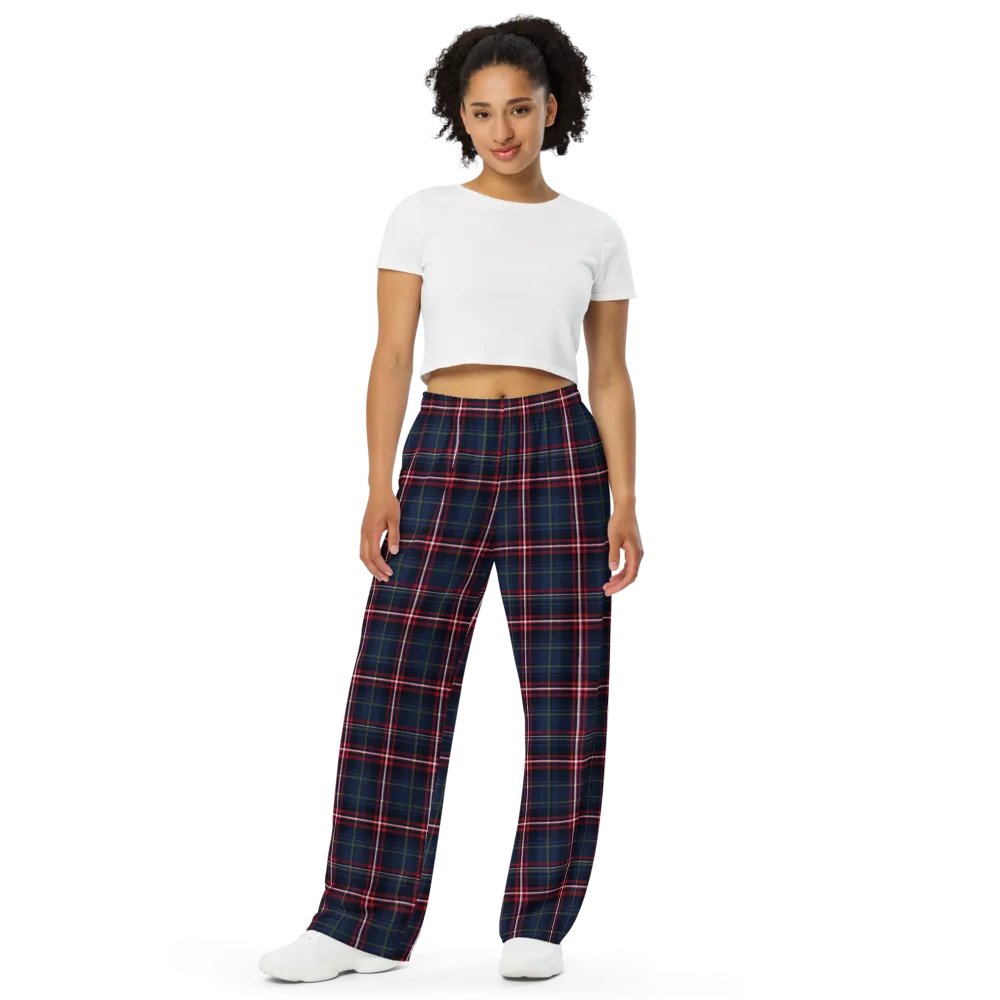 Red/Navy Plaid Unisex Lounge Pants product image (7)