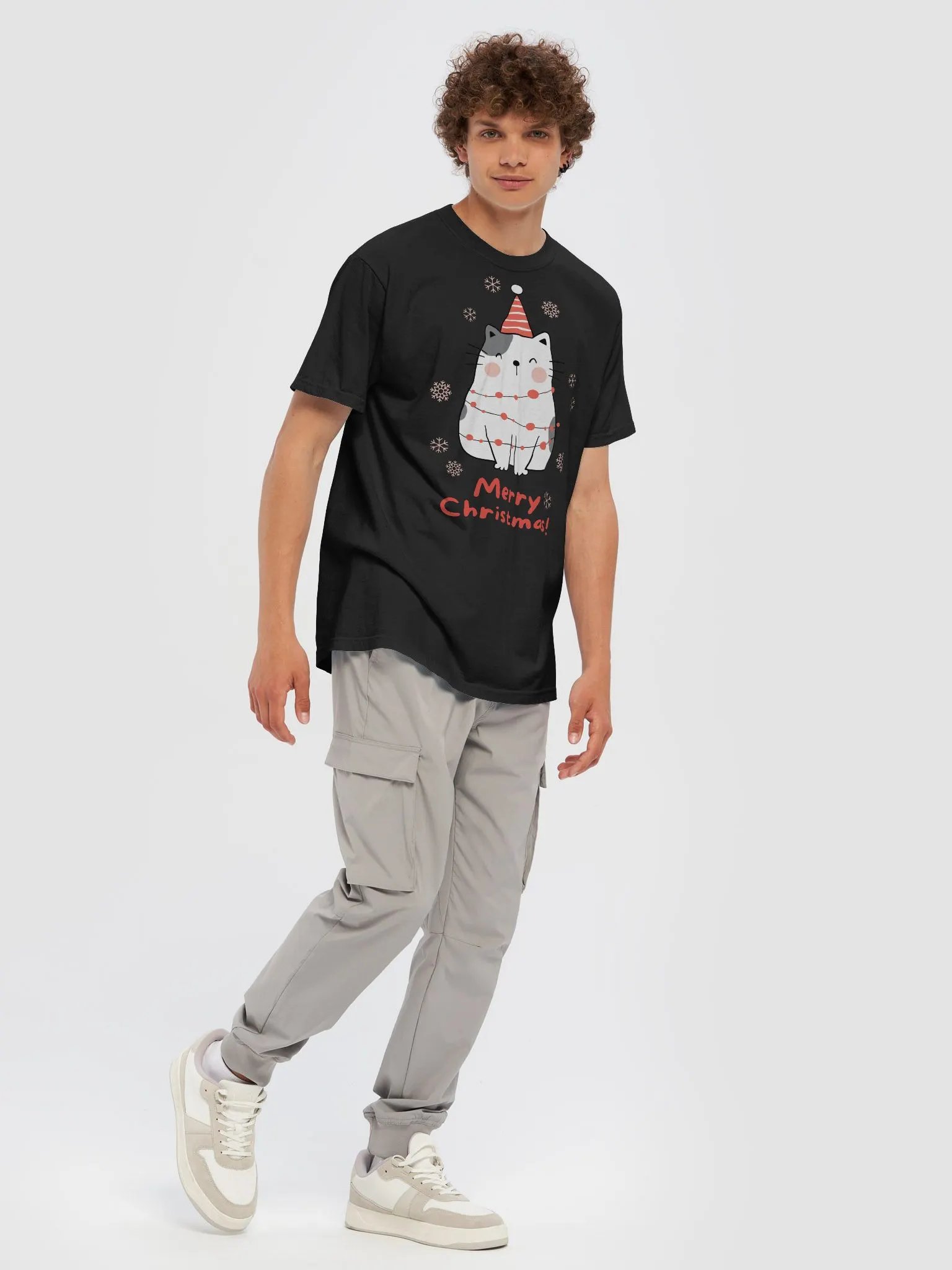 Festive Feline Lights T-Shirt product image (7)