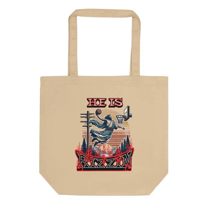 He Is Rizzin Basketball Jesus Dunk Eco Tote product image (1)