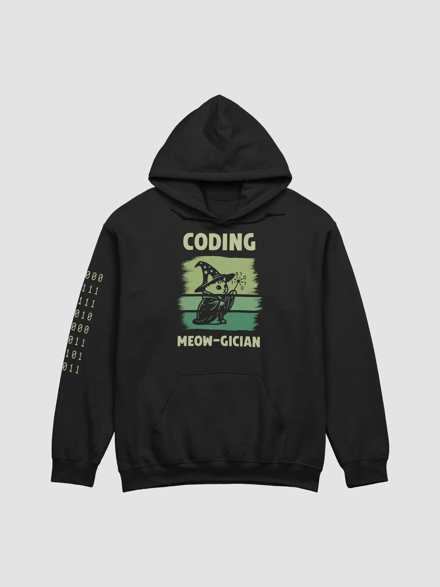 "Coding Meow-gician" Wizard Cat Funny Hoodie product image (4)