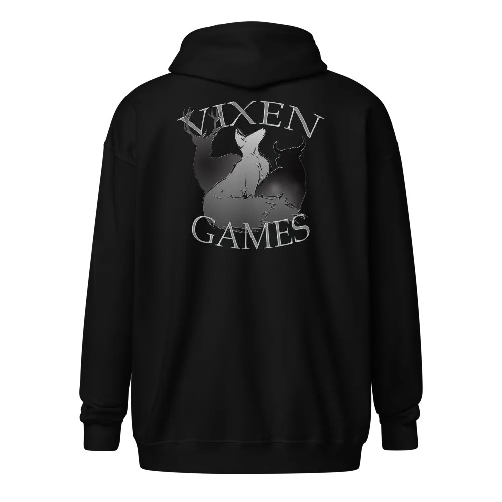 Vixen Games Vixen with Stag and Bull Trifecta front and back print zippy hoodie product image (36)