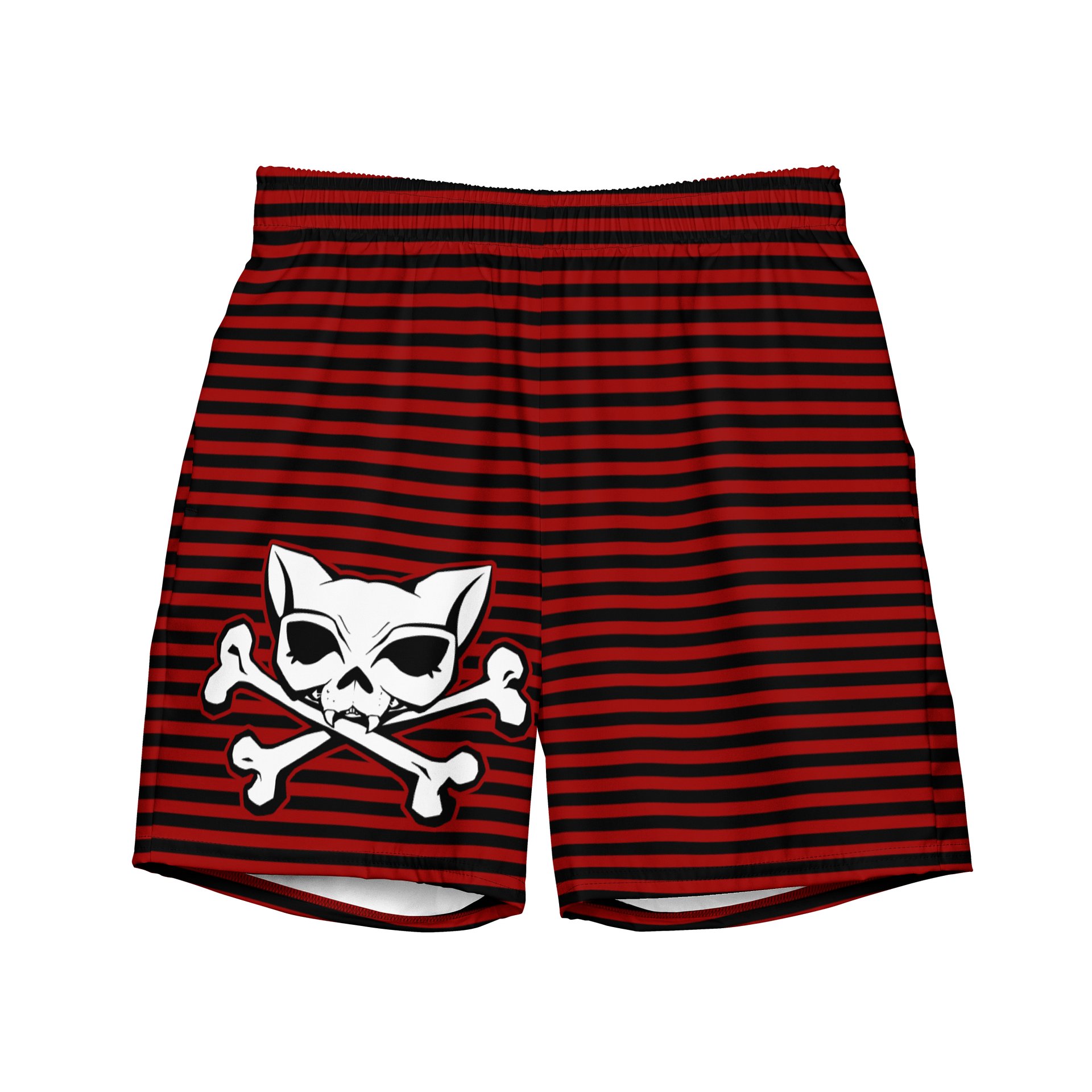 Red and Blaque Redlne Kat Skull Swim Shorts product image (1)