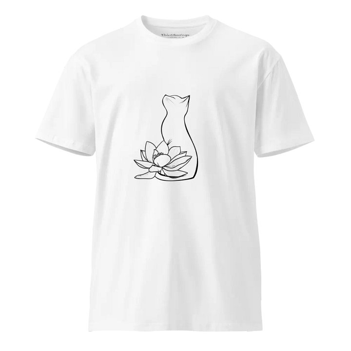 Water Lily Cat Supreme Comfort Crew Neck T-Shirt product image (1)
