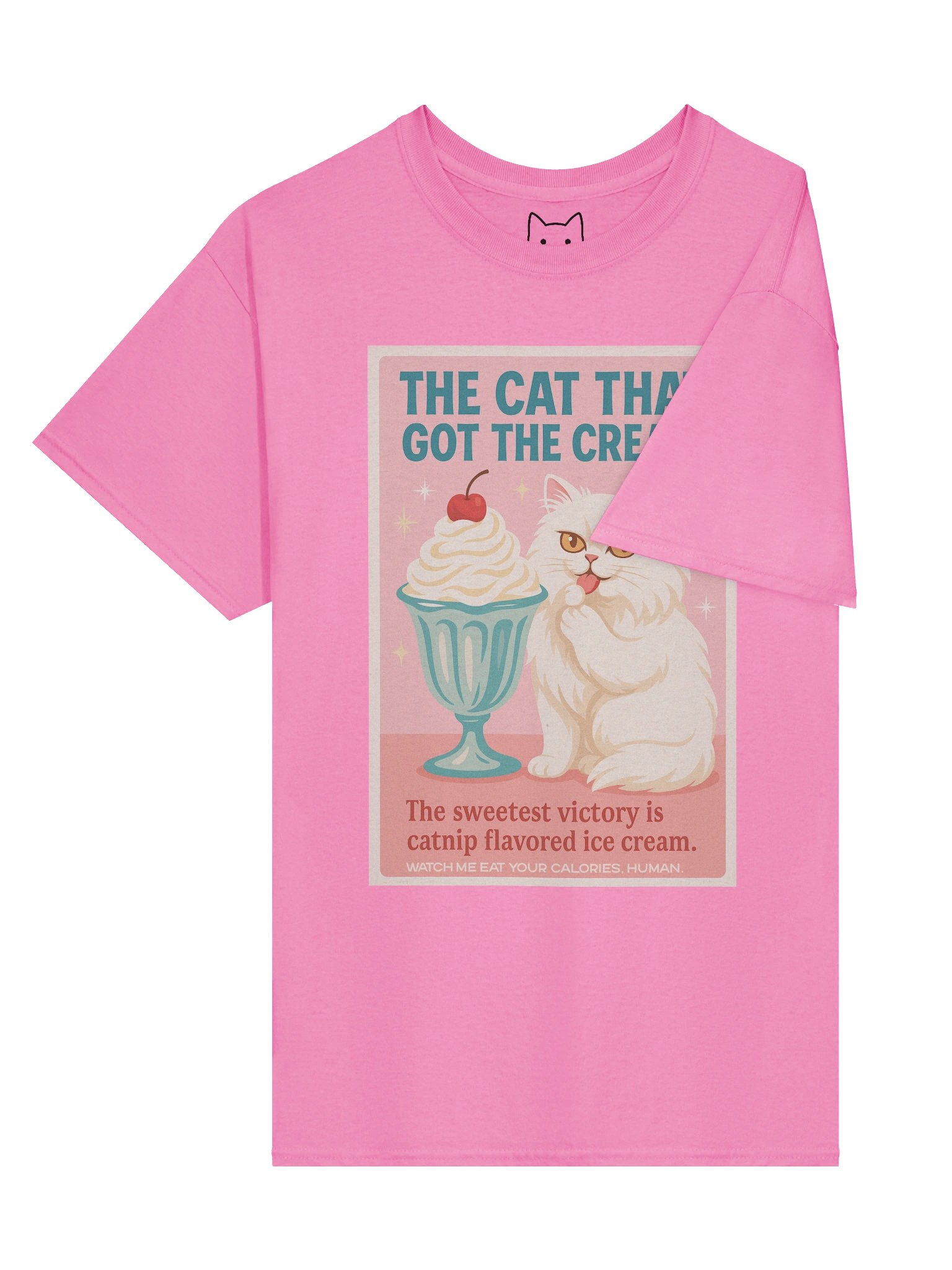 The Cat That Got the Cream Catnip Flavored Ice Cream Boxy Fit Unisex T-Shirt product image (23)