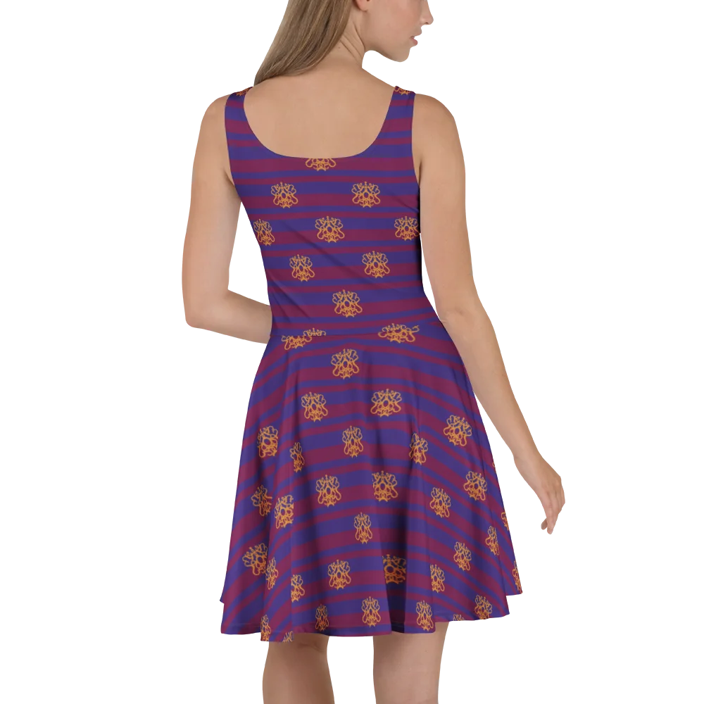 Purple Flirty Academic Skater Dress product image (4)