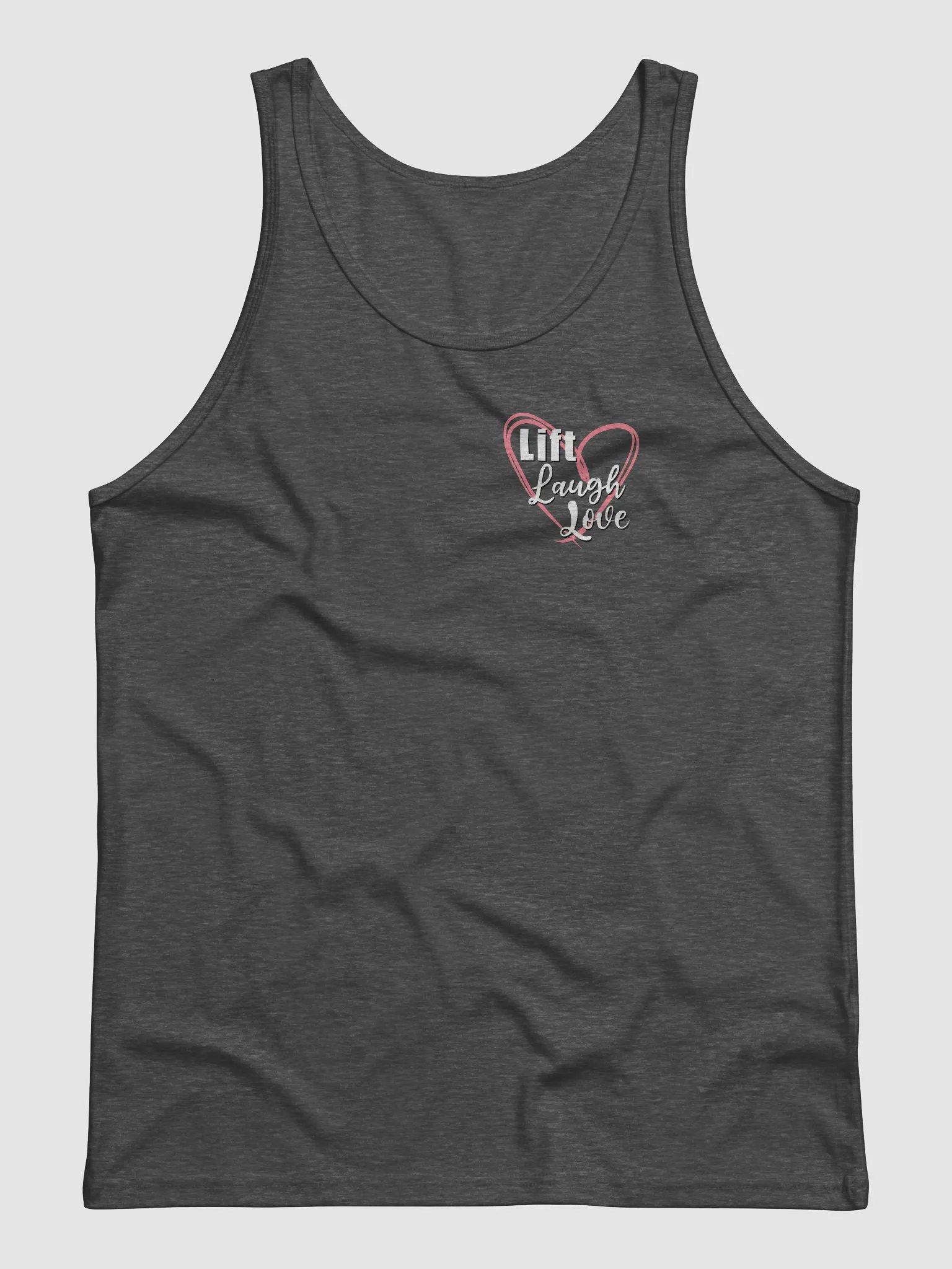 Lift Laugh Love Pink Scribble Heart Tank Top product image (1)