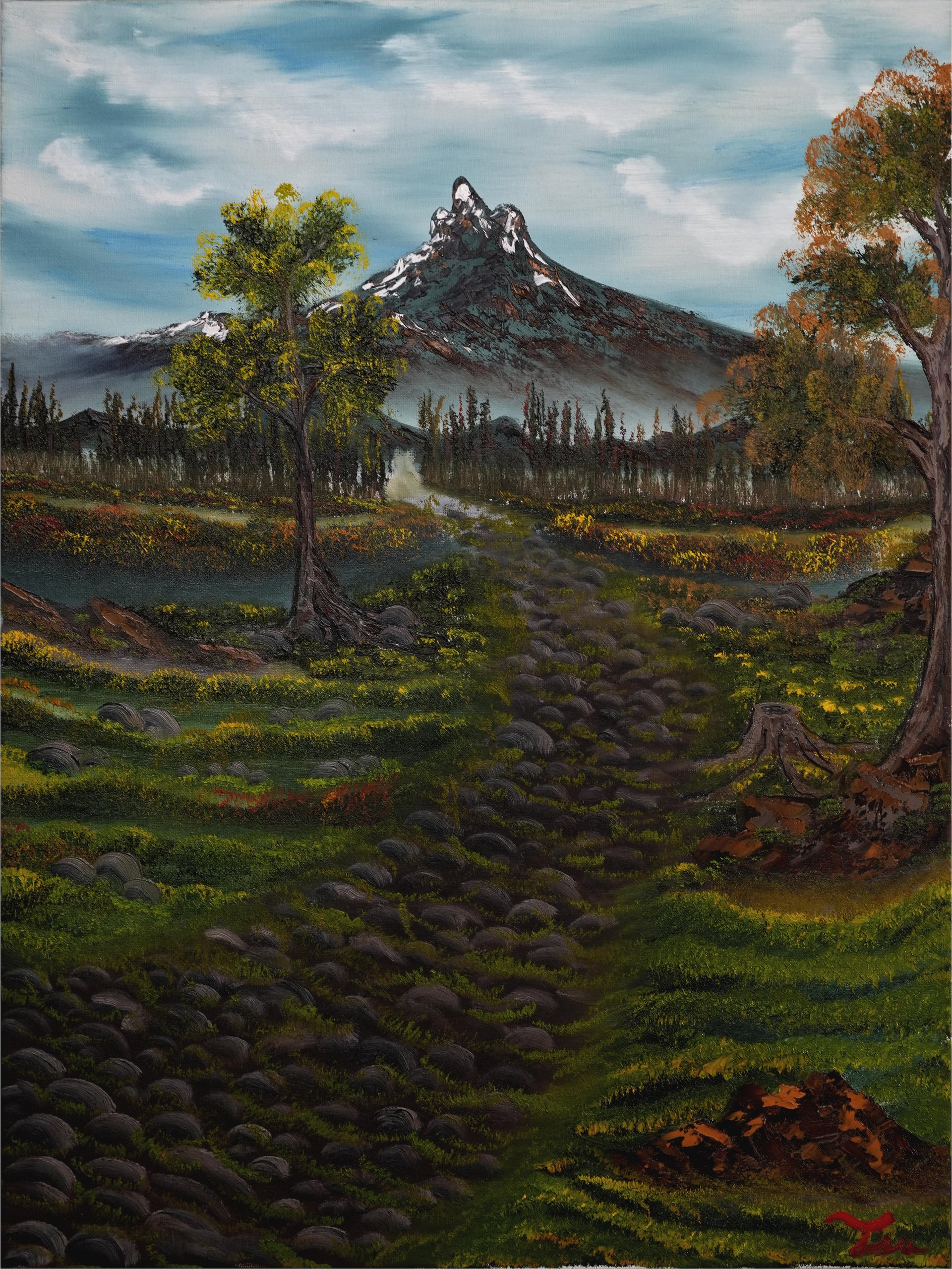 The Stone Path (Original) 18x24 Canvas product image (1)