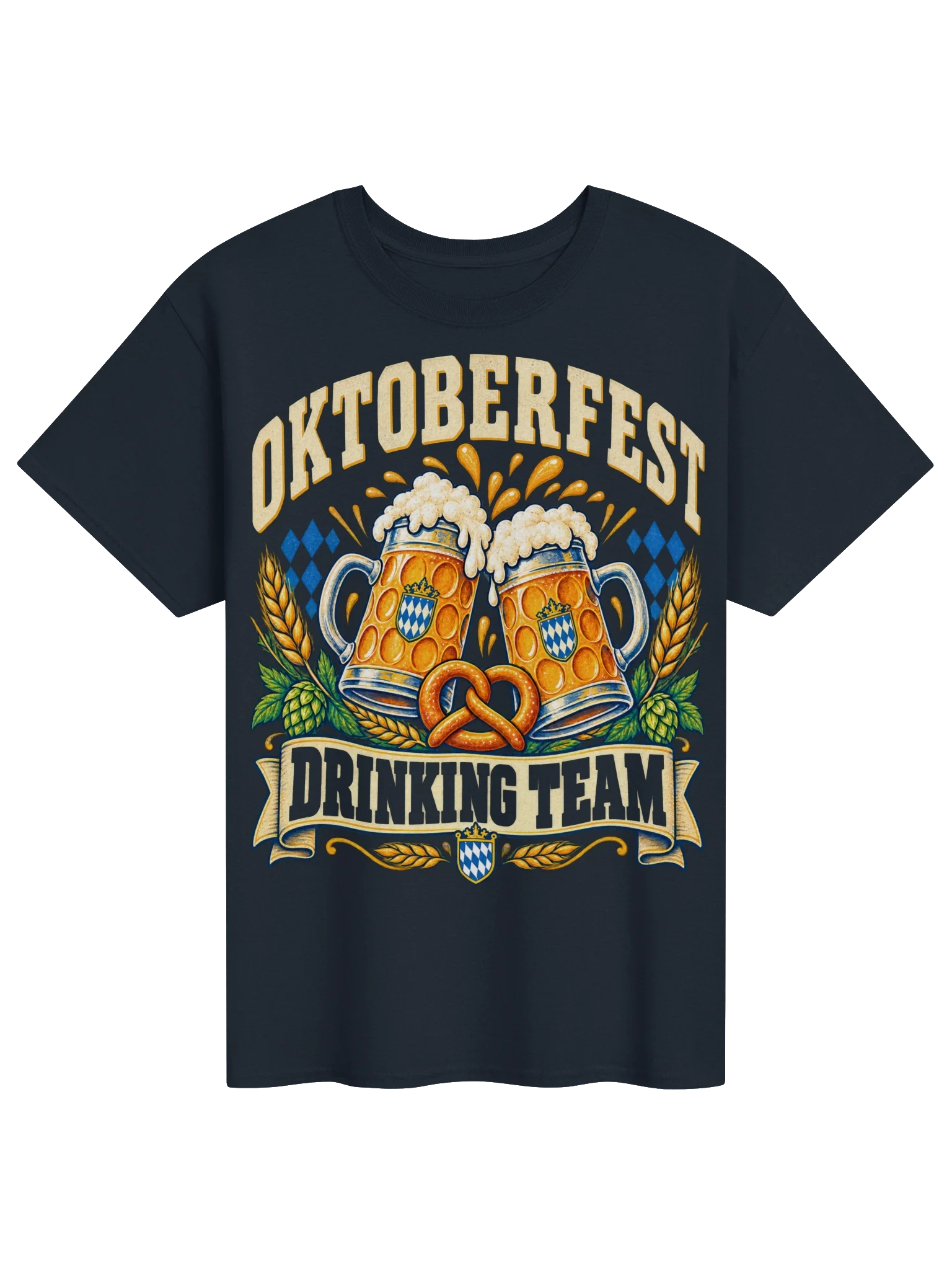 Oktoberfest Drinking Team Beer Steins Vintage Tee
