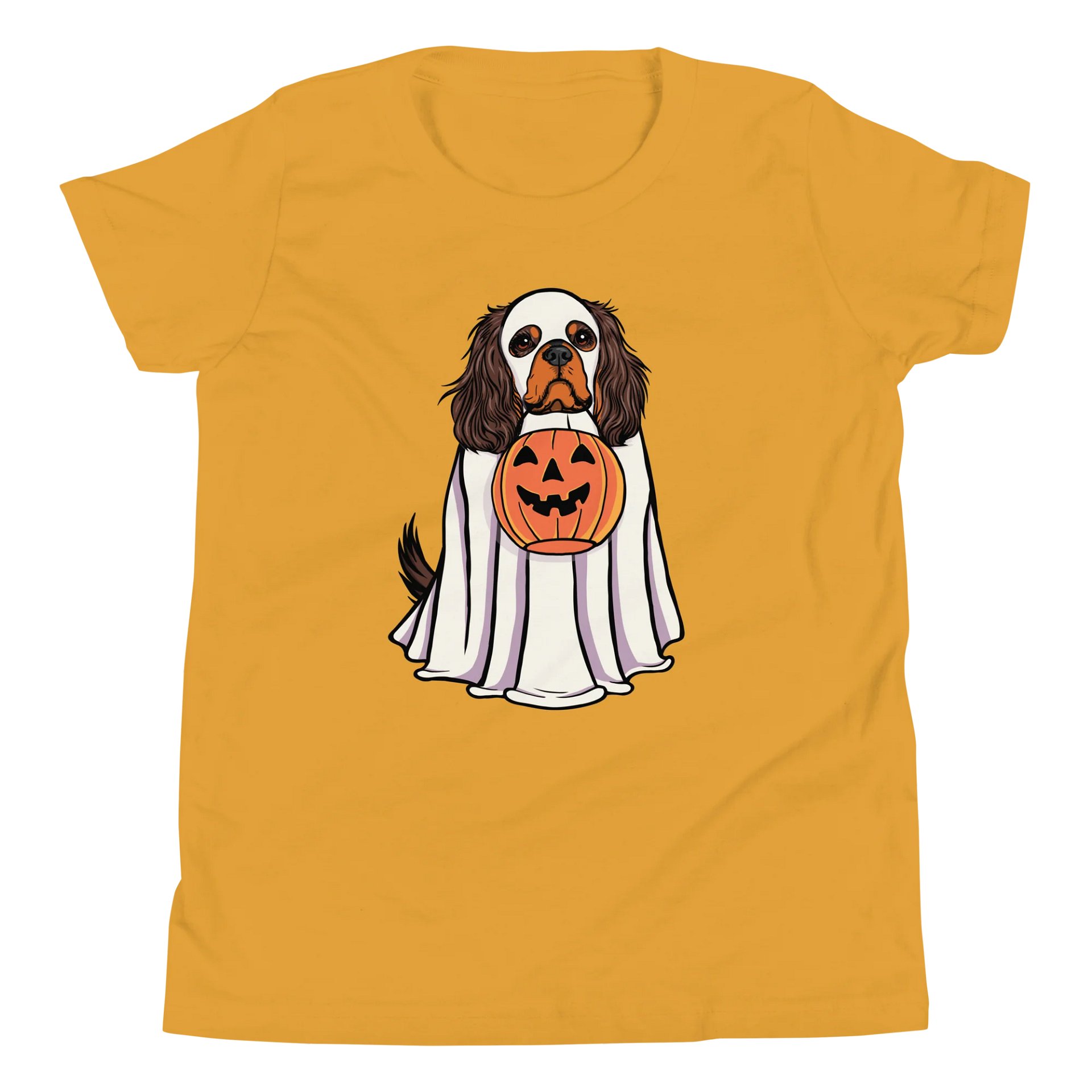Halloween Cavalier King Charles Spaniel(Chocolate) Youth T-Shirt product image (5)